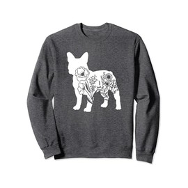 Floral French Bulldog Dog Mom Flowers for Human Cute Sweatshirt