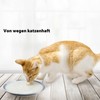 Pack of 2 Flat Stainless Steel Cat Bowls, 14 cm