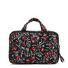 Vera Bradley Cotton Ultimate Travel Makeup Organizer Case, Perennials Noir