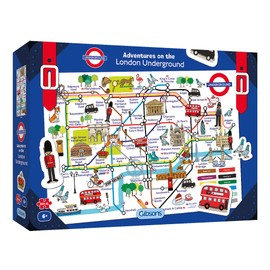 Adventures on the London Underground | 250 XL Piece Childrens Puzzle | London Jigsaw | Sustainable Jigsaw Puzzle for Kids | Premium 100% Recycled Board | Great Gift for Children | Gibsons Games
