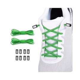 anan520 2 Pairs Elastic Shoelaces - Elastic No Tie Shoe Laces For Adults,Kids,Elderly Green