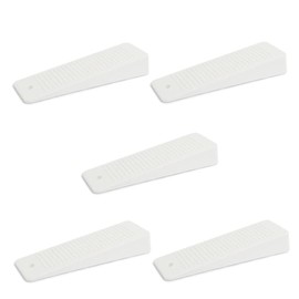 5 x Sossai® Door Wedge | TSK95 | Door Stopper Made of Hard Rubber | Colour: White