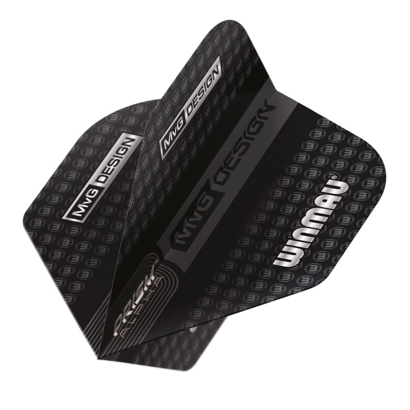 WINMAU Prism Alpha Michael Van Gerwen MvG Logo Black and