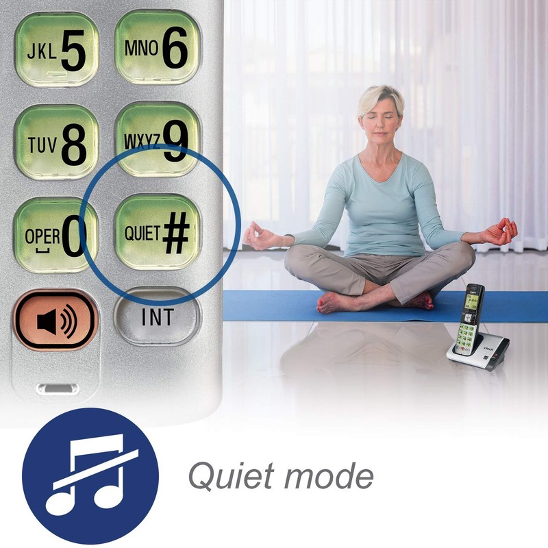 VTech CS6509 Accessory Cordless Handset, Silver/Black | Requires VTech CS6519