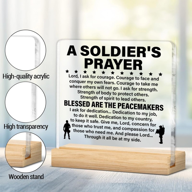 Soldiers Gifts for Him, Religious Army Graduation Gift for Army