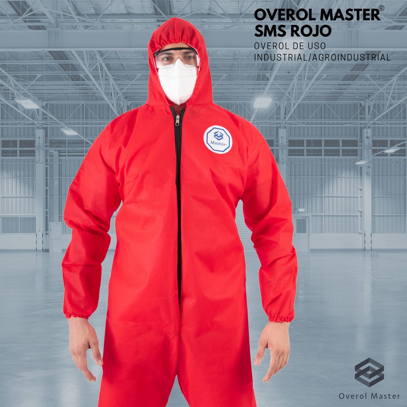 Overol Master - Overol Desechable de Protección Color Rojo (Varios