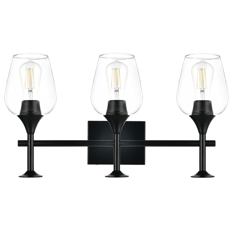 Onesto Lighting Paris Modern Black Bathroom Wall Light Fixtures Over