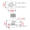 Rotary Lamp Switch ON-Off Repair Kit Replacement Compatible with Zing