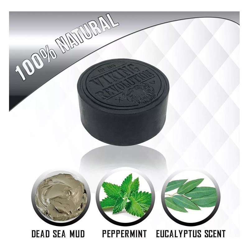 Viking Revolution Jabón De Carbón Activado Para Hombres Con