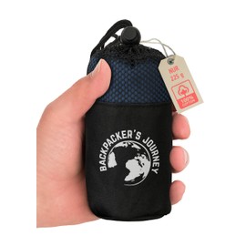 Backpacker's Journey Sleeping Bag Ultralight (Only 225 g) 100% Cotton Hygienic Sleeping Bag without Zip (No Heat Performance) - Blue