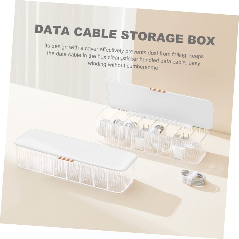 Gadpiparty Cable Management Box Durable Cord Storage Case for Home