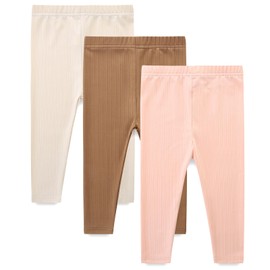 3T Toddler Girl Clothes Leggings Set Infant Outfits for Girls Brown Beige Pink