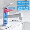HANLIAN Single Hole Bathroom Pull Out Faucet with Rotating Spout,