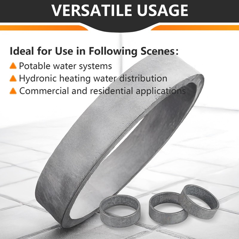 50 Pieces HeSun 3/4-Inch PEX Copper Ring, PEX-B Crimp Ring,