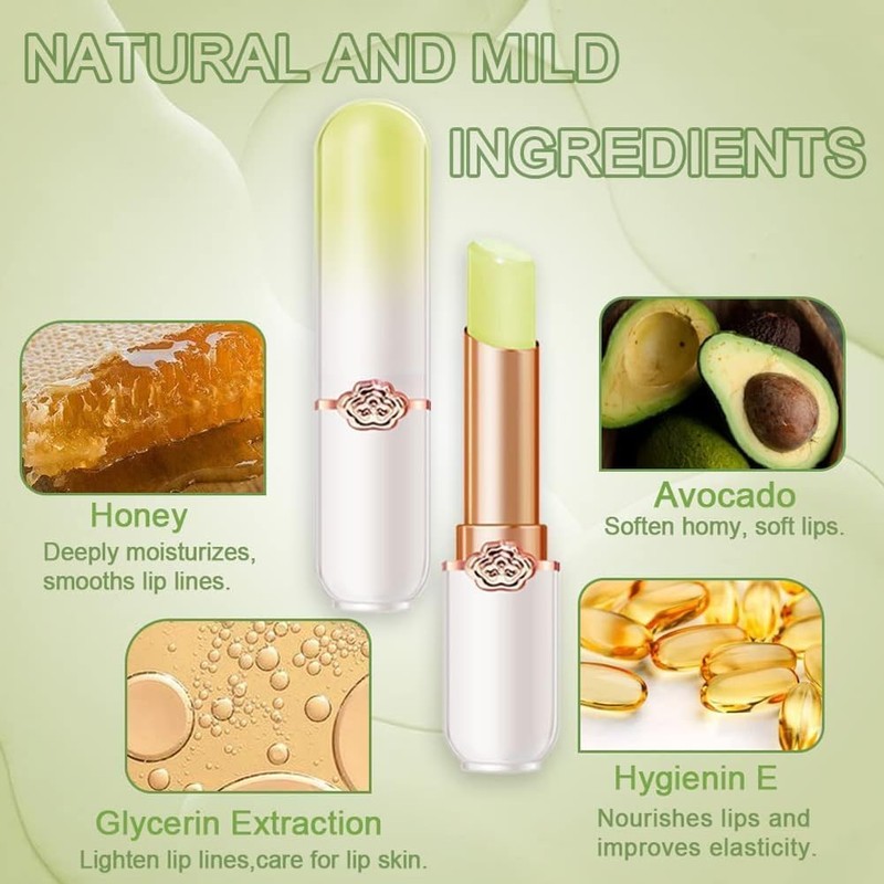 LIANGNISHI Color Changing Lipstick, Temperature Changing Lipstick, Jelly Lipstick, Moisturizing,