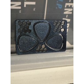 CSA Medium .72 mm 3 Pick Card Comfort Grip Guitar Blue Black Wallet Backup New