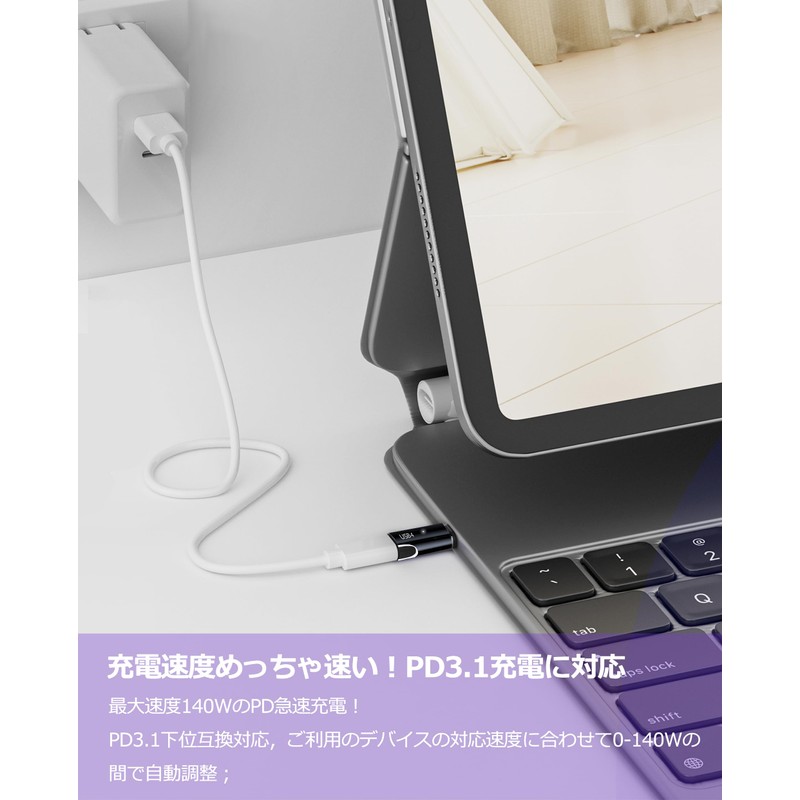 C.WEST USB C Magnet Converter Adapter I-Shape [USB4 40Gbps High
