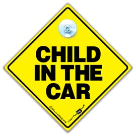 Child in The Car Baby On Board Car Window Sign High Visibility Car Sign Designed to Leave Other Road Users a Child in the Car 14cm x 14cm x 2cm