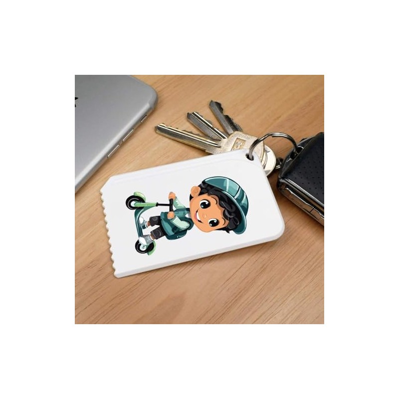 Azeeda 'Little Boy And Scooter' Plastic Ice Scraper (IC00036470)