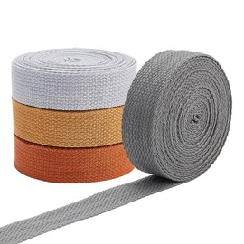 PH PandaHall 20 Yards 4 Colours Sewing Twill Webbing 25 mm Coarse Cotton Fabric Webbing with High Density Clothing Sewing Accessories for Sewing Clothing Crafts