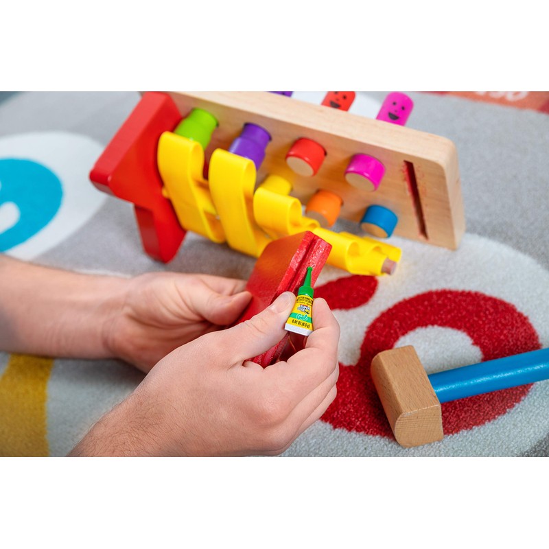 Super Glue Gel, 5 Mini Single-Use Tubes, Clear, Instant Bonding,