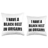 Black Belt In Origami Funny Martial Arts Karate Graphic Throw