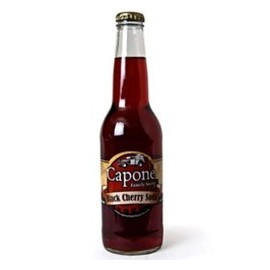 CAPONE Black Cherry Soda - 12 Ounce Bottles (Pack of 12)