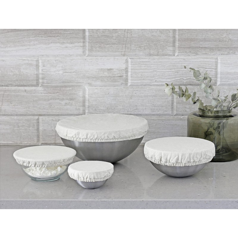 Reusable Fabric Bowl Covers for Bread Proofing - Washable, Dye-free,