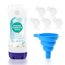 ​Refillable Bottle for Swiffer® Power Mop™, 720ML / 24 FL.OZ Reusable Solution Container, Leak-Resistant Lock, Use Any Liquid Cleaner​
