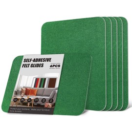 6PCS Furniture Pads Floor Protectors,11x8 inch Felt Furniture Pads Self Adhesive Floor Protectors Pads,Anti Scratch Felt Pads for Furniture Feet Chair Legs Table,Furniture Felt Pads - Green