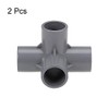 sourcing map 4-Way Elbow PVC Pipe Fitting Furniture Grade 20mm