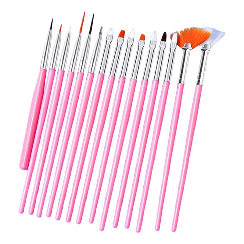 Other 15 Bolígrafos Para Diseño De Uñas, Herramienta Rosa Claro