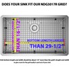 Serene Valley Sink Bottom Grid 29-1/2" x 16-1/2", Rear Drain