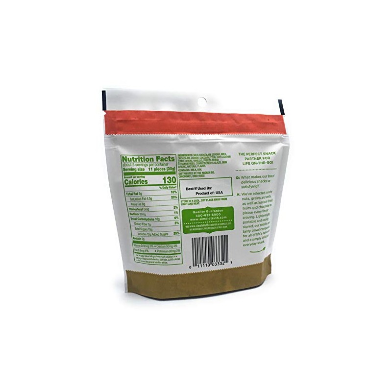 Simple Truth Freeze-Dried Strawberries in Milk Chocolate, 5 oz (Pack