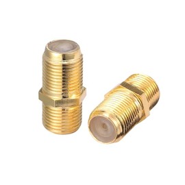 CK RF F Female to F Female Adapter Coaxial Cable Connector Copper Gold-Plating for Cable TV Satellite TV TV Antenna TV Modem Pack of 2
