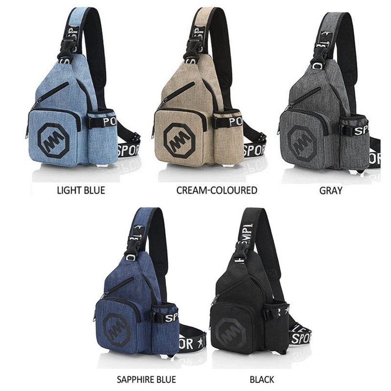 Blue Refrain One-Shoulder Bag, Crossbody Shoulder Bag, Multi-functional, Casual Bag,