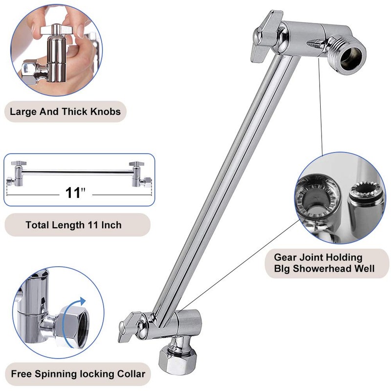 HarJue High Pressure Large Stainless Steel Square Rain ShowerHead With