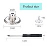 TSZYYM 100 Sets Buttons for Jeans,No-Sew Removable Adjustable Metal Jean