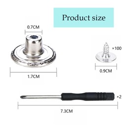 TSZYYM 100 Sets Buttons for Jeans,No-Sew Removable Adjustable Metal Jean Buttons Pins, Pants Jeans Button Replacement Tightener Repair Combo Thread Rivets