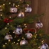 com-four® 12 x Christmas Baubles, 6 cm - Shatterproof Plastic
