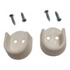 Pack of 2 White Rail End Supports for Oval Wardrobe