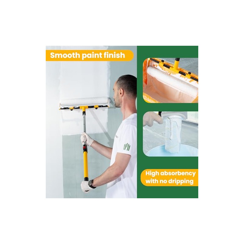 VOOMEY 18" Paint Roller Cover, Microfiber Paint Roller Cover, Quickly