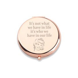 WUSUANED Princess Sofia Makeup Mirror It’s Not What We Have in Life It’s Who We Have in Our Life Jewelry Cartoon Movie Princess Gifts Princess Fans Gift (Sofia Princess Mirror)