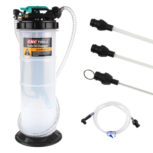 Godimg 7.5L Manual/Pneumatic Oil Extractor Pump,Oil Fluid Extractor,Including 4 Hoses,