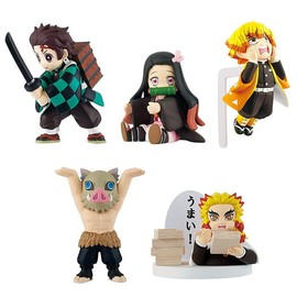 Demon no Blade Useful Desktop Figure, Set of 5 Types (Full Comp), Capsule Toy