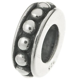 Dreambell .925 Sterling Silver Round Dots Ring Bead Spacer For European Charm Bracelets