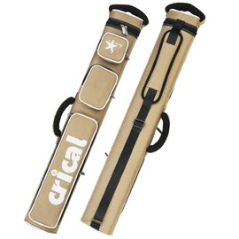 CRICAL Pool Cue Case 2x4 Hard Pool Stick Case Holds 2 Butts and 6 Shafts for Adults Billiard Cue Case with Soft Shoulder Straps