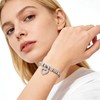 Harlorki Shiny Stainless Steel Adjustable Chain Rhinestone Love Heart Pendant