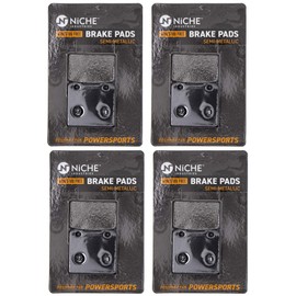 NICHE Brake Pad Set for Suzuki Intruder 800 1400 1500 750 Cavalcade 59100-38820 Front Rear Semi-Metallic 4 Pack