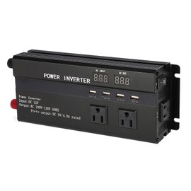 Car Power Inverter Converter,4000W 12V to 110V Car Power Inverter Converter with LCD Display USB Port Cigar Lighter Ports for Power Inverter for Car 4000 Watt to 2000